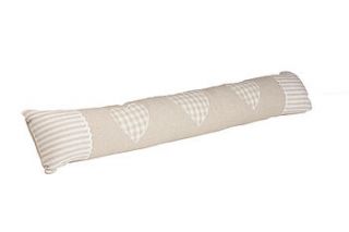 appliqued fabric draught excluder by the contemporary home