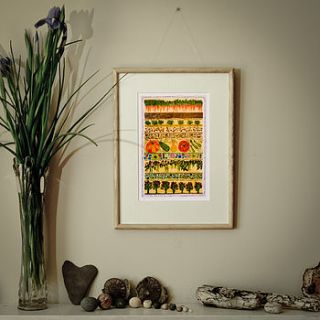 vegetable patch fine art print by fiona willis artwork