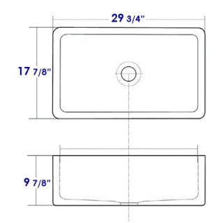 Alfi Brand 30 x 17.88 Single Bowl Thick Fireclay Farmhouse Kitchen