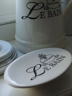 ceramic 'le bain' soap dish by the hiding place