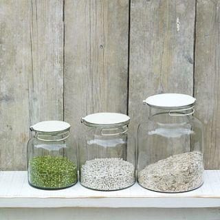 recycled glass storage jar by nkuku