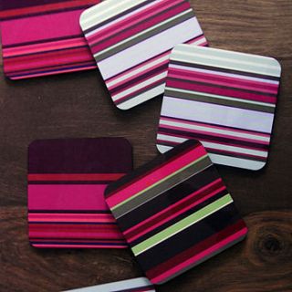 barcode set of six coasters in gift box by that lovely shop