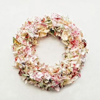 ditsy floral designer fabric country wreath  by west country whimsy