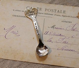 personalised sterling silver spoon by posh totty designs boutique