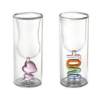 Creative His And Hers Glass Cups (Set of 2)   Decorative Hanging Ornaments