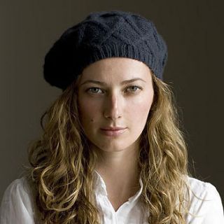 cashmere hand knit beret by willowcashmere