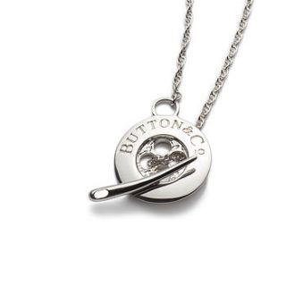 personalised signature button necklace by button & co.