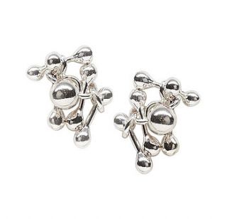 molecule silver stud earrings by yen jewellery