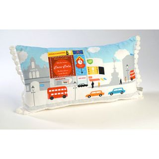 piccadilly circus cushion by michelle mason