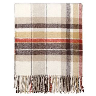 multicolour check alpaca throw by dreamwool blanket co.