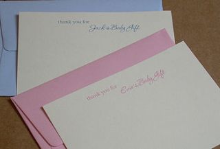 baby personalised thank you postcards by write notes