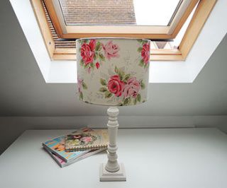 handmade table lampshade in cath kidston by the shabby shade