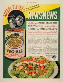 1936 Ad Veg All Canned Vegetables Larsen Green Bay WI   Original Print Ad   Wi Hes