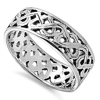 Sterling Silver Braided Weaved Ring Jewelry