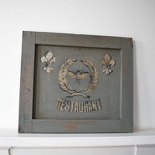 handpainted vintage 'restaurant' sign by ever so flo