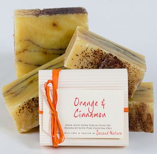 orange and cinnamon handmade soap by second nature soaps
