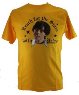 Napoleon Dynamite Mens T Shirt   Reach for The Stars Vote for Pedro Head Yellow Clothing