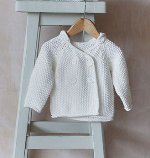 baby cardigan cream by the little tailor