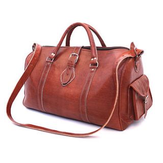 leather holdall by 3b leather goods