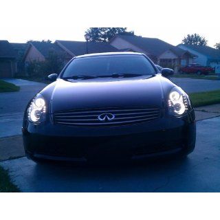 Infiniti G35 2dr HID Version Ccfl DRL LED Projector Headlights   Chrome (Sold in Pairs) Automotive