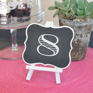 framed chalkboard table easel by hope and willow