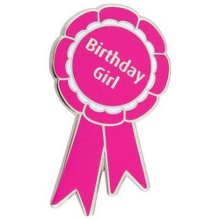 'birthday girl' badge by planet apple