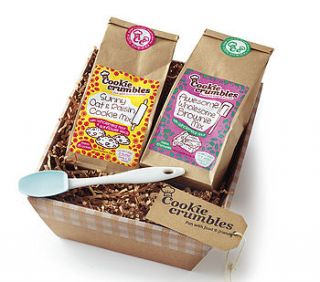 cookie & brownie mix gift box by cookie crumbles