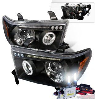 High Performance Xenon HID Toyota Tundra LED Projector Headlights with Premium Ballast (Black Housing w/ Clear Lens & 8000K HID Lighting Output) Automotive
