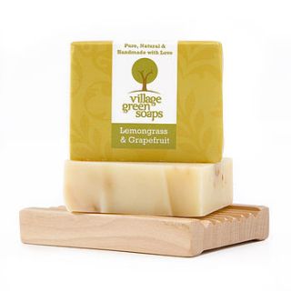 lemongrass and grapefruit soap by village green soaps