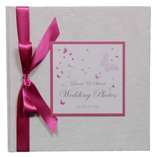 personalised papillon wedding photo album by dreams to reality design ltd