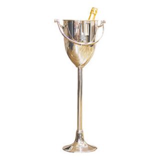 silver plated standing champagne bucket by dibor