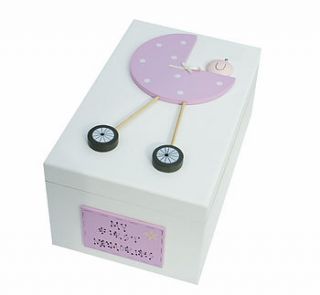 baby girl christening/ naming keepsake box by freya design