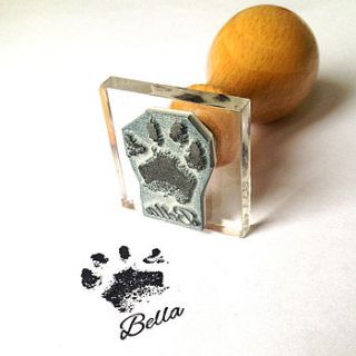 personalised paw print stamp gift by stompstamps