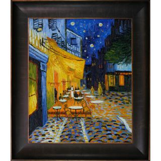 Cafe Terrace at Night by Van Gogh Framed Original Painting