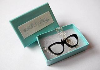 glasses laser cut necklace by sarah hurley designs