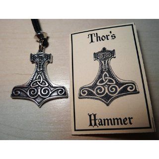 Thor's Hammer Celtic Knot Mjolnir Pewter Pendant Viking Jewelry Jewelry