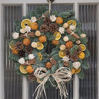 christmas scented fresh fir wreath by the flower studio