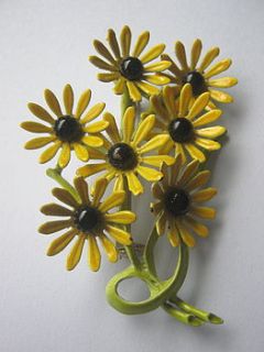 vintage 1950's flower brooch by maison ami