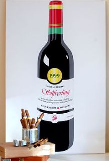 personalised wine bottle poster or can by i love design