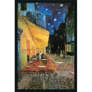 Great American Picture Cafe Terrace At Night Bronze Framed Print