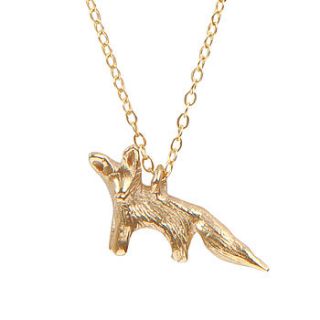 mr fox necklace in 18k gold plated sterling silver by chupi