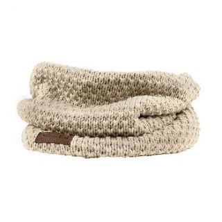 shimmer funnel knit snood by belier