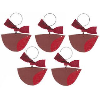 christmas baby robins set of five by country heart