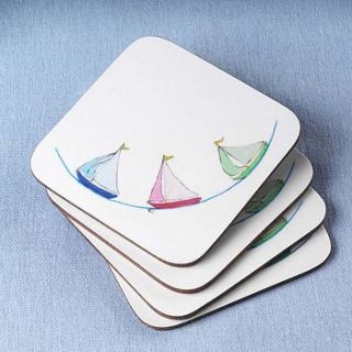 set of sailing boats coasters by elizabeth j.