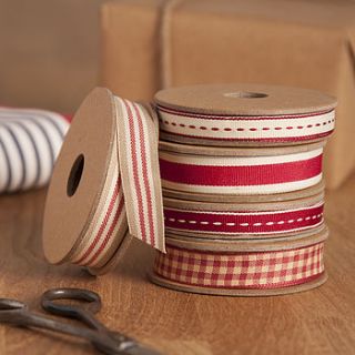 stripey and gingham ribbon by the contemporary home