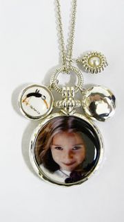 personalised miniature portrait pendant by e + k charms