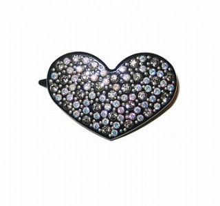 heart crystal hairslide by anna lou of london