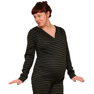 striped maternity and breastfeeding jumpsuit by boe suits