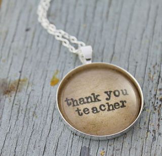 personalised teacher necklace by posh totty designs boutique