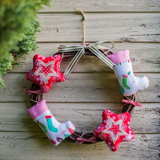 stars & stockings festive wreath by 'by alex'